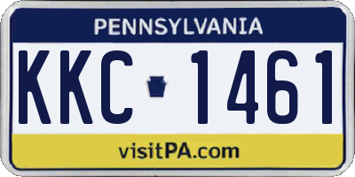 PA license plate KKC1461