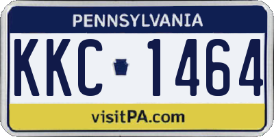 PA license plate KKC1464
