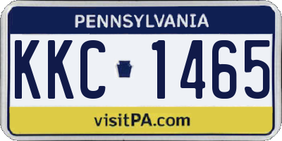PA license plate KKC1465