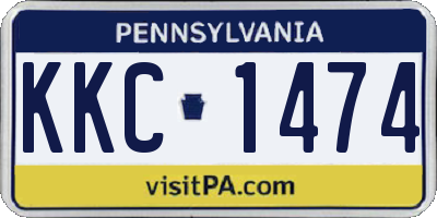 PA license plate KKC1474