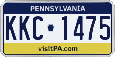 PA license plate KKC1475