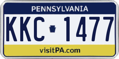 PA license plate KKC1477