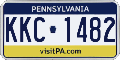 PA license plate KKC1482