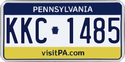 PA license plate KKC1485