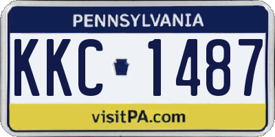 PA license plate KKC1487