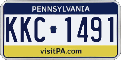 PA license plate KKC1491