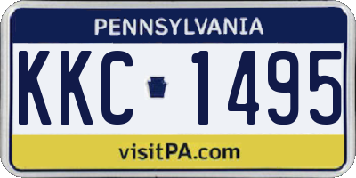 PA license plate KKC1495