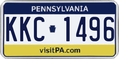 PA license plate KKC1496
