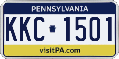 PA license plate KKC1501