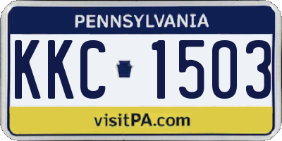 PA license plate KKC1503