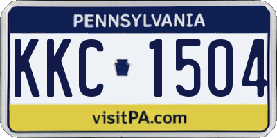 PA license plate KKC1504