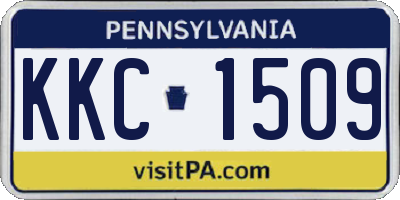 PA license plate KKC1509