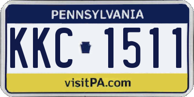 PA license plate KKC1511