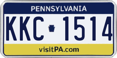 PA license plate KKC1514