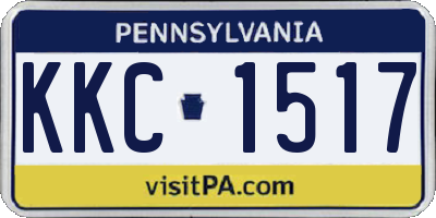 PA license plate KKC1517