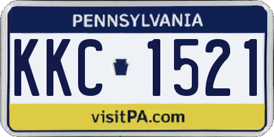 PA license plate KKC1521