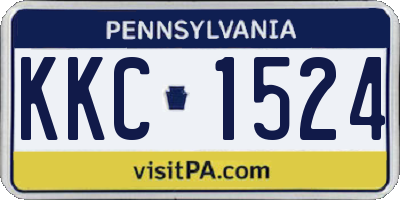 PA license plate KKC1524