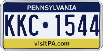 PA license plate KKC1544