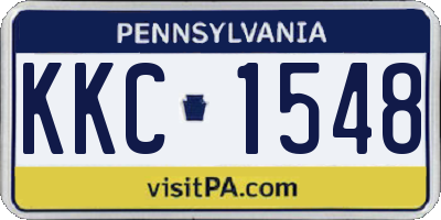 PA license plate KKC1548