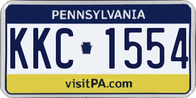 PA license plate KKC1554