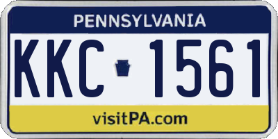 PA license plate KKC1561