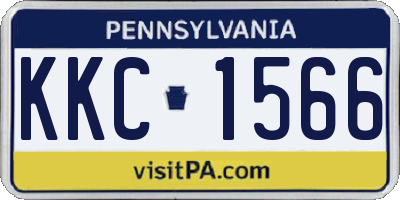 PA license plate KKC1566