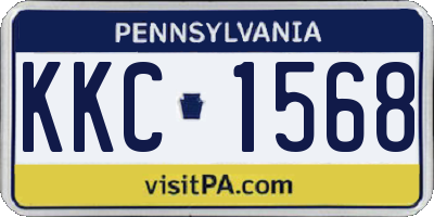 PA license plate KKC1568