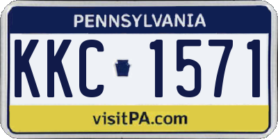 PA license plate KKC1571