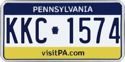 PA license plate KKC1574