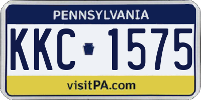 PA license plate KKC1575