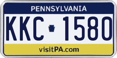 PA license plate KKC1580