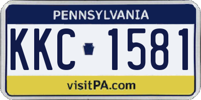 PA license plate KKC1581
