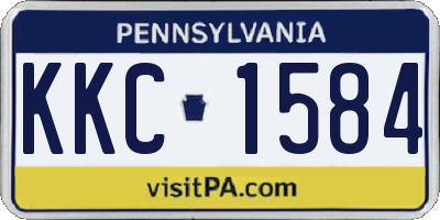 PA license plate KKC1584