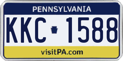 PA license plate KKC1588