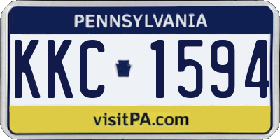 PA license plate KKC1594