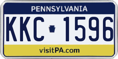 PA license plate KKC1596