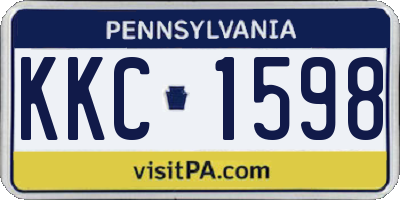 PA license plate KKC1598