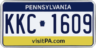 PA license plate KKC1609