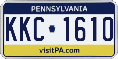 PA license plate KKC1610