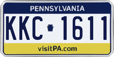 PA license plate KKC1611
