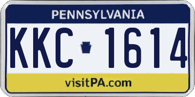 PA license plate KKC1614