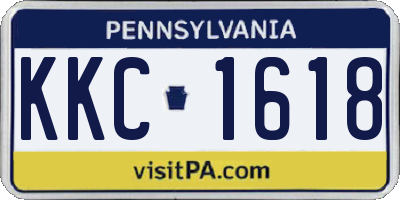 PA license plate KKC1618