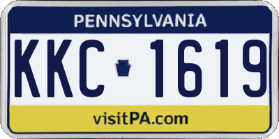 PA license plate KKC1619