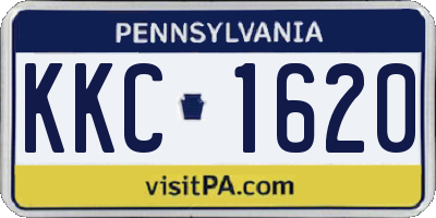 PA license plate KKC1620