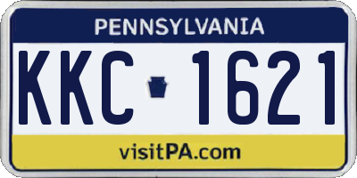 PA license plate KKC1621