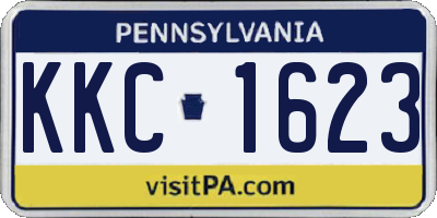 PA license plate KKC1623