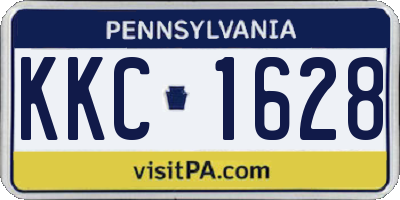 PA license plate KKC1628