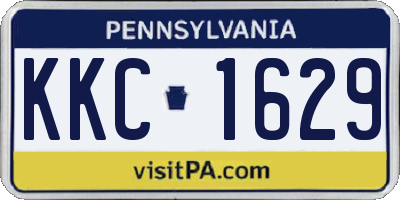 PA license plate KKC1629
