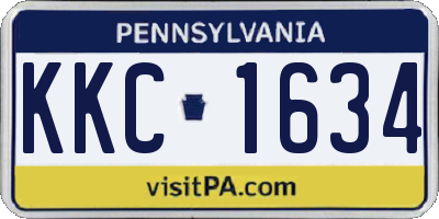 PA license plate KKC1634