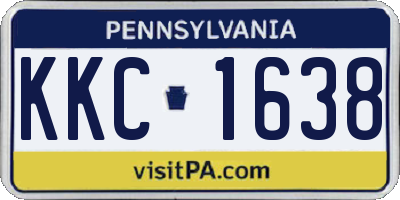 PA license plate KKC1638